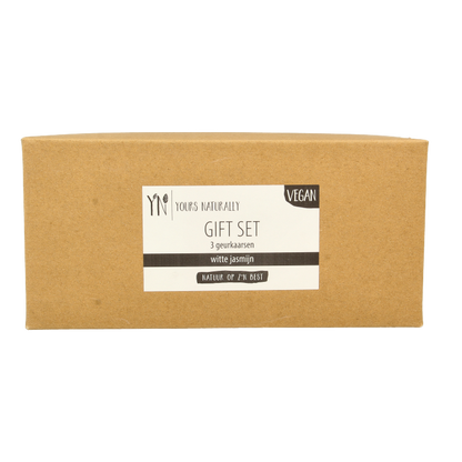 Yours Naturally Giftset 3 votive geurkaarsen witte jasmijn 1 Set