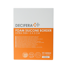 Decifera Foam silicone border extra dun  5x5cm 5.00 Stuks