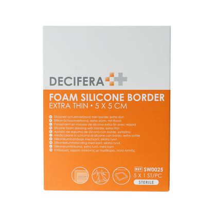 Decifera Foam silicone border extra dun 5x5cm 5.00 Stuks
