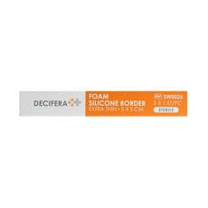 Decifera Foam silicone border extra dun  5x5cm 5.00 Stuks