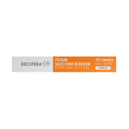 Decifera Foam silicone border extra dun 5x5cm 5.00 Stuks