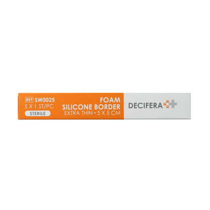 Decifera Foam silicone border extra dun 5x5cm 5.00 Stuks