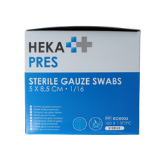 Hekapres Hydrofiel gaaskompres 5x8.5cm 100.00 Stuks