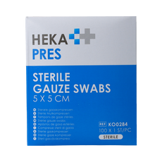 Hekapres Hydrofiel gaaskompres 5 x 5 steriel 100.00 Stuks