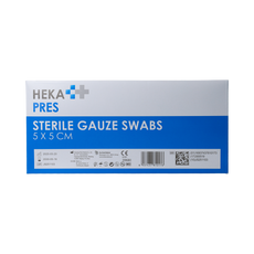 Hekapres Hydrofiel gaaskompres 5 x 5 steriel 100.00 Stuks