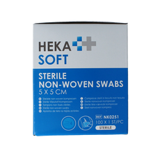 Heka Soft Non-woven kompres 5x5 steriel 100.00 Stuks