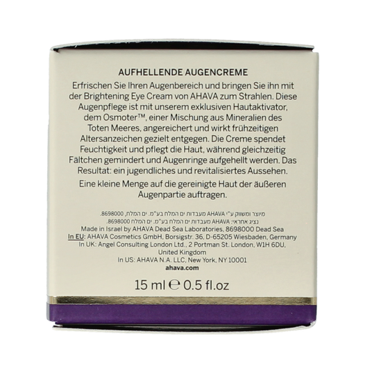 Ahava Age control bright eye creme  15.00 Milliliter