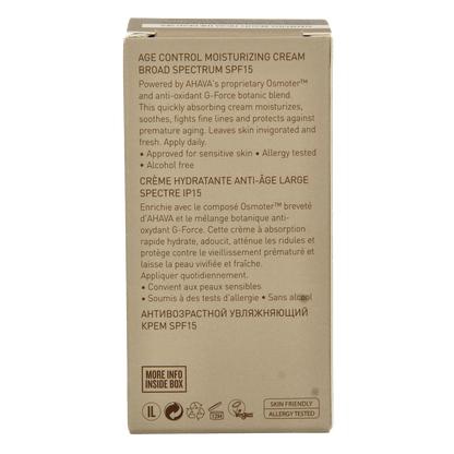 Ahava Men age control moisturizing gezichtcreme SPF15  50.00 Milliliter