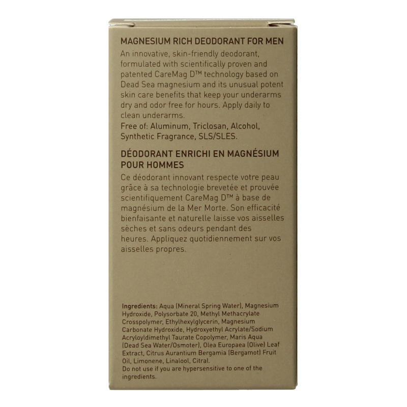 Ahava Men deodorant roll on magnesium rich 50 Milliliter