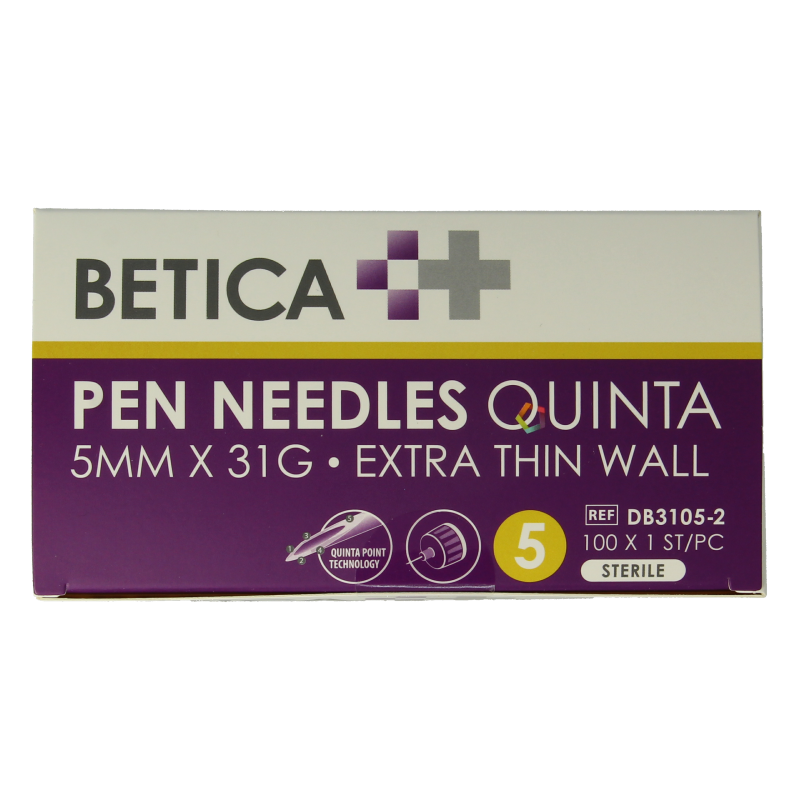 Betica Pennaalden Quinta steriel 5mmx31g 100 Stuks
