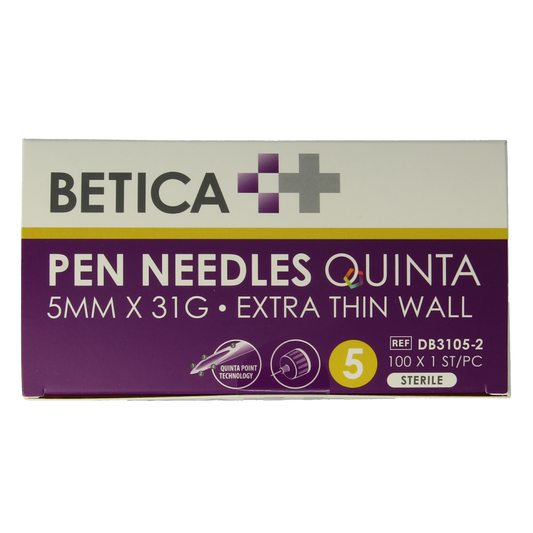 Betica Pennaalden Quinta steriel 5mmx31g 100.00 Stuks