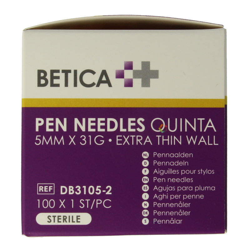 Betica Pennaalden Quinta steriel 5mmx31g 100 Stuks