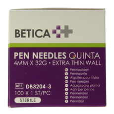Betica Pennaalden Quinta steriel 4mmx32g 100.00 Stuks