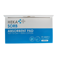 Hekasorb Absorberend verband 10x10cm steriel 10 Stuks