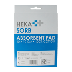 Hekasorb Absorberend verband 10x10cm steriel 10.00 Stuks