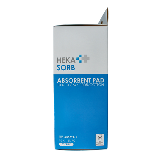 Hekasorb Absorberend verband 10x10cm steriel 10.00 Stuks