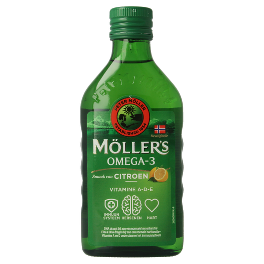Mollers Omega-3 levertraan citroen 250 Milliliter