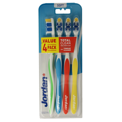 Jordan Tandenborstel totalclean soft 4.00 Stuks
