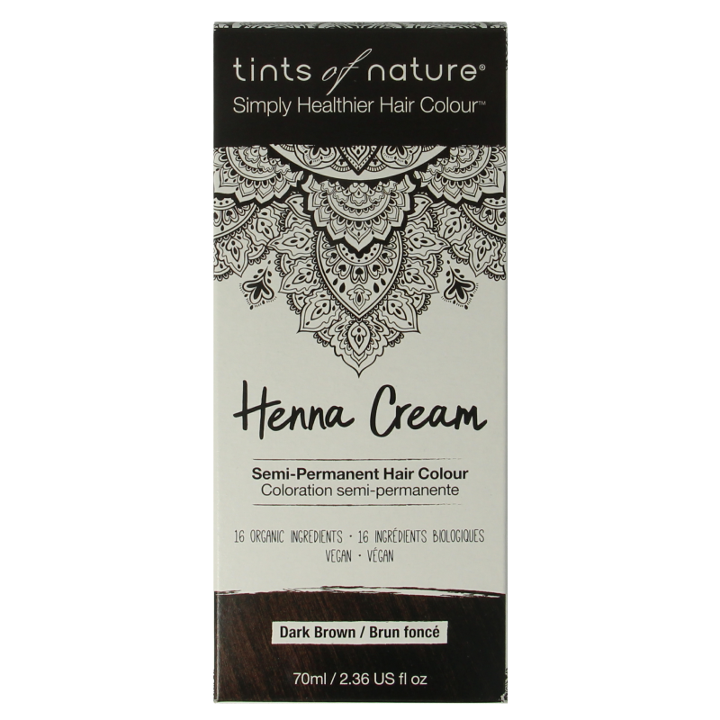 Tints Of Nature Henna cream dark brown semi permanent 70 Milliliter