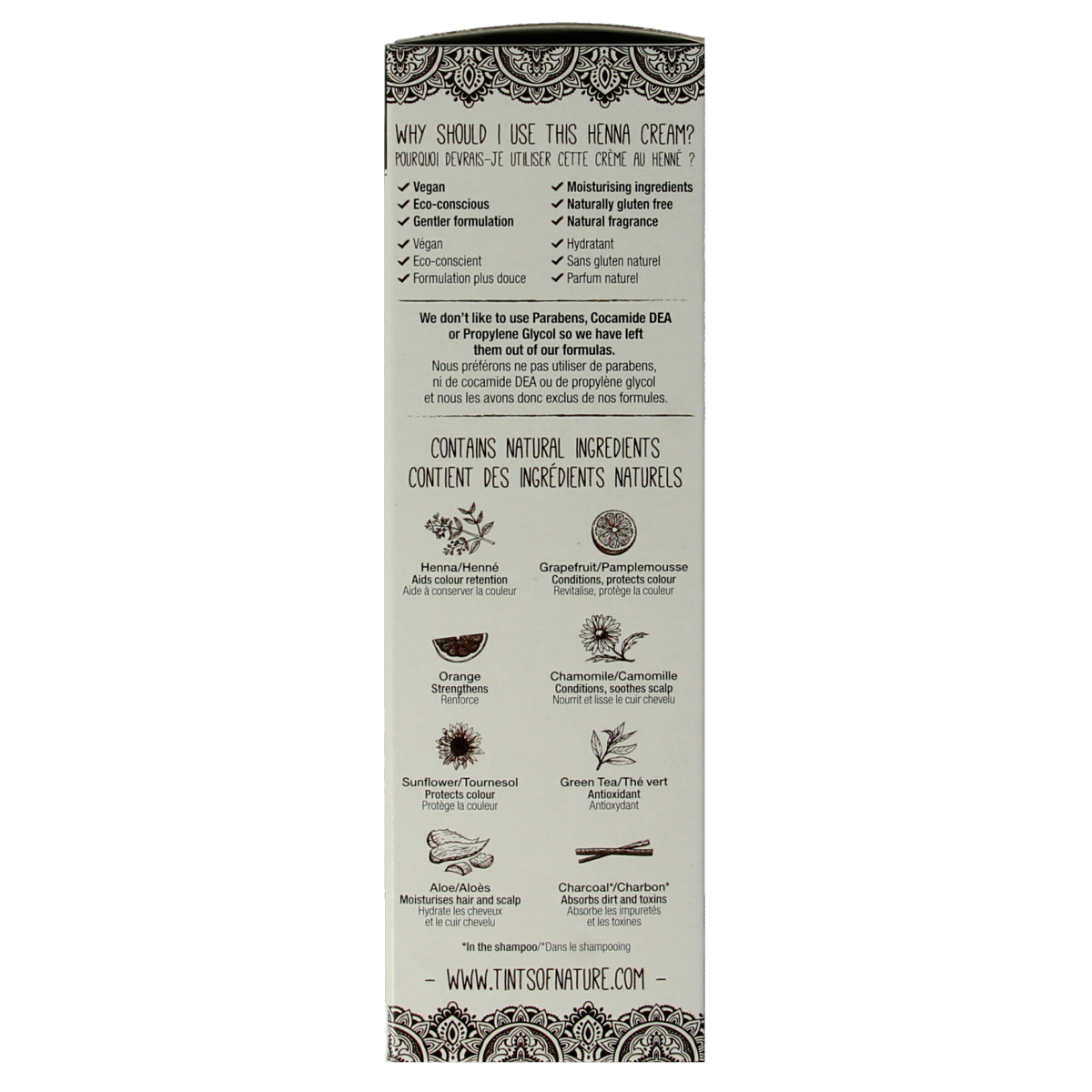 Tints Of Nature Henna cream dark brown semi permanent 70.00 Milliliter