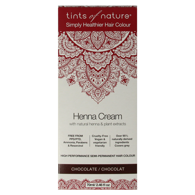 Tints Of Nature Henna cream chocolate semi permanent 70 Milliliter