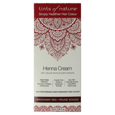 Tints Of Nature Henna cream mahogany red semi permanent 70 Milliliter