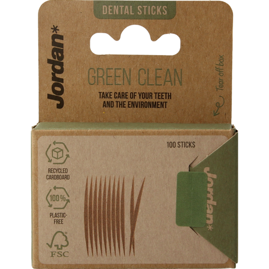 Jordan Green clean tandenstoker dun 100 Stuks