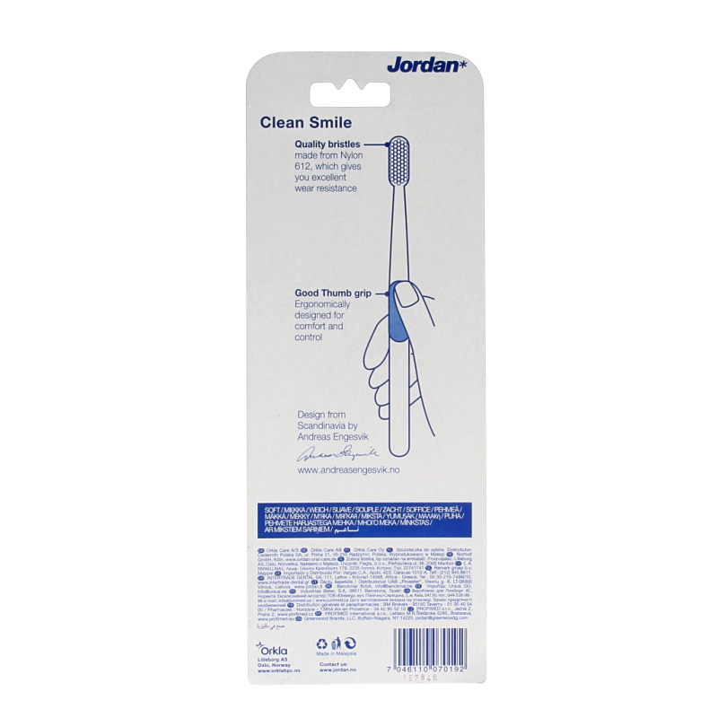 Jordan Tandenborstel clean smile soft 3 Stuks