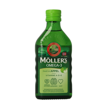 Mollers Omega-3 levertraan appel 250.00 Milliliter