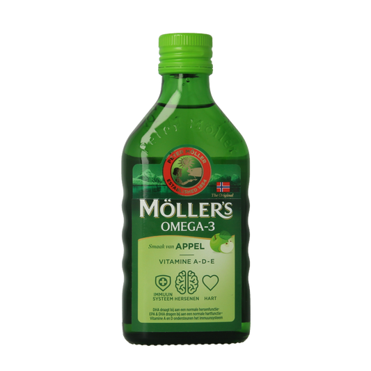 Mollers Omega-3 levertraan appel 250 Milliliter