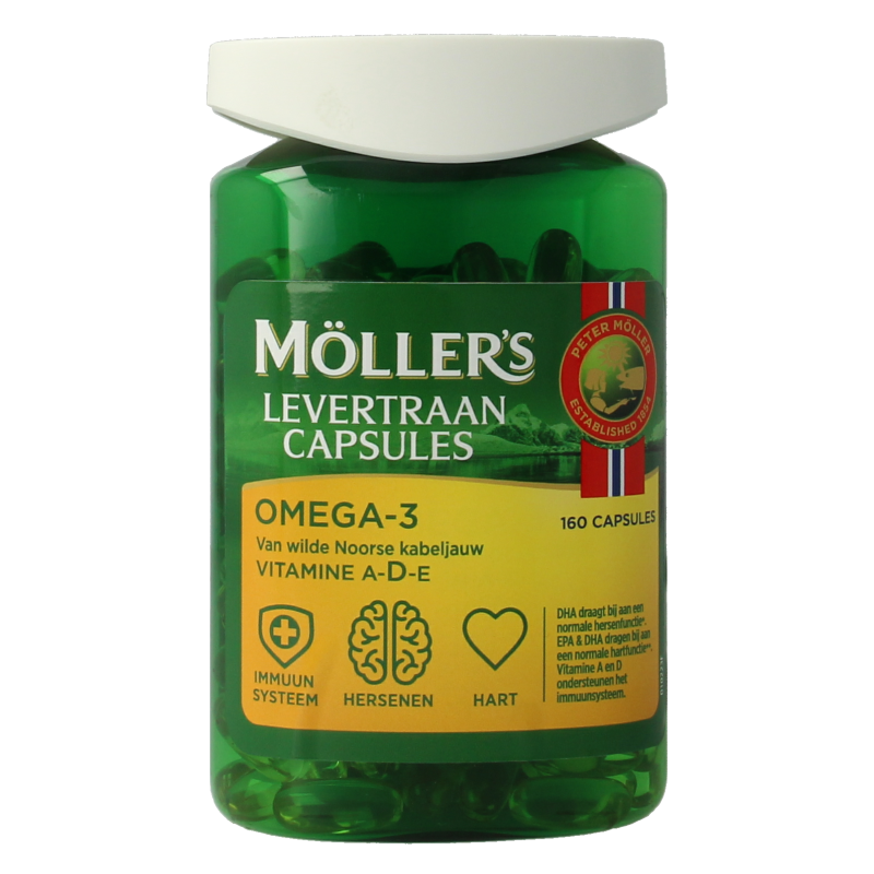Mollers Omega-3 levertraancapsules 160 Capsules