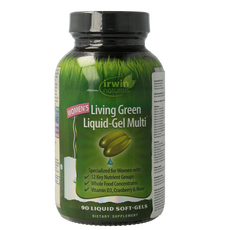 Irwin Naturals Living green liquid gel multi for women  90 Softgels
