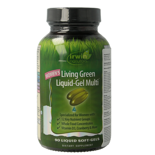 Irwin Naturals Living green liquid gel multi for women  90 Softgels