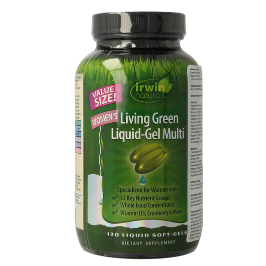 Irwin Naturals Living green liquid gel multi for women 120 Softgels