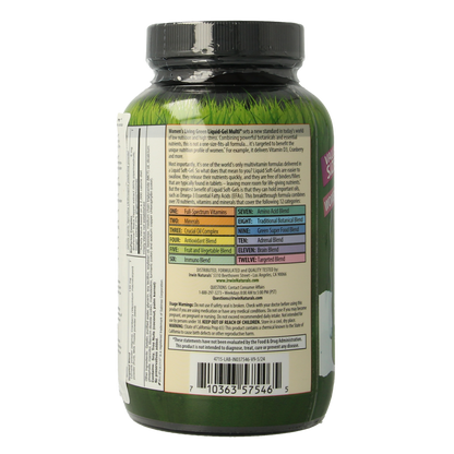 Irwin Naturals Living green liquid gel multi for women 120.00 Softgels