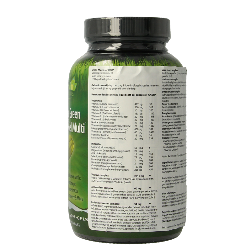 Irwin Naturals Living green liquid gel multi for women 120 Softgels