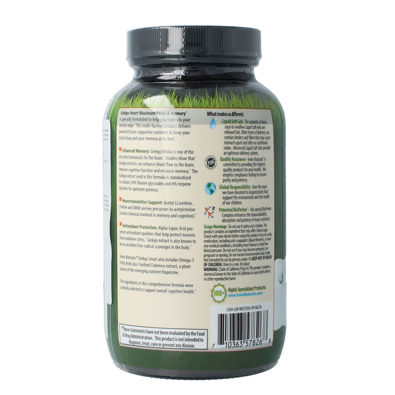 Irwin Naturals Ginkgo smart 120 Softgels