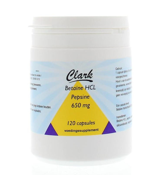 Clark Betaine HCL 650 120 Capsules