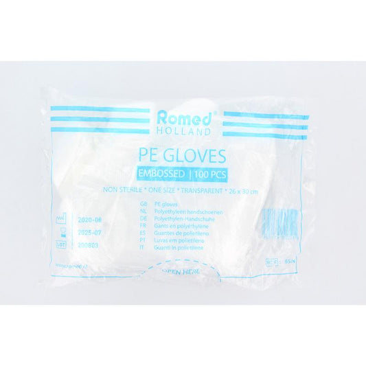 Romed Polyester handschoen ruw 100.00 Stuks