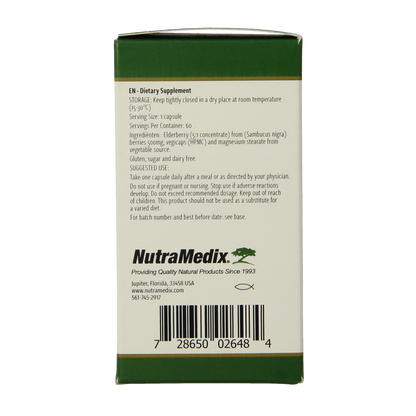 Nutramedix Vlierbes elderberry 60.00 Capsules