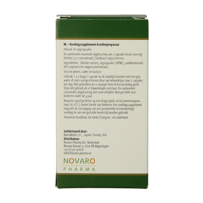 Nutramedix Vlierbes elderberry 60.00 Capsules
