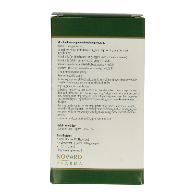 Nutramedix Methyl compleet 120 Vegetarische capsules