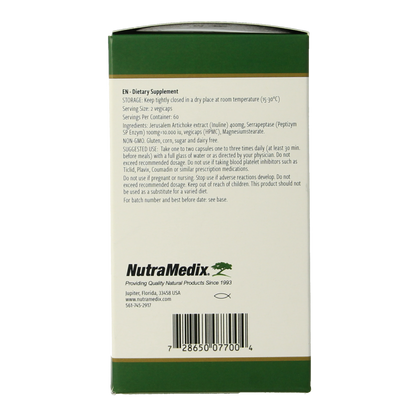 Nutramedix Serrapeptase 120.00 Vegetarische capsules