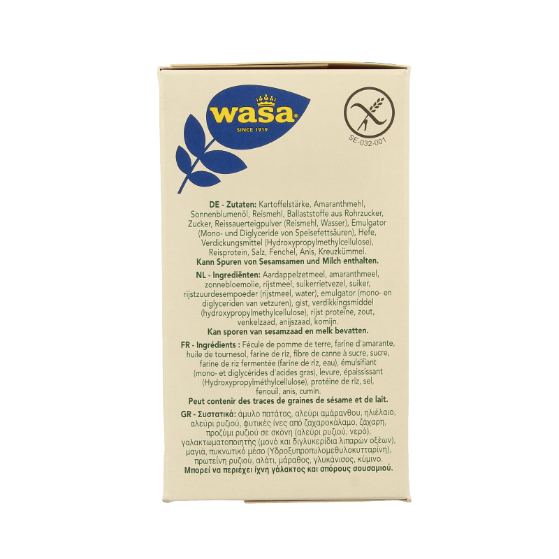 Wasa Knackebrod classic glutenvrij 6 x 40 gram 240 Gram