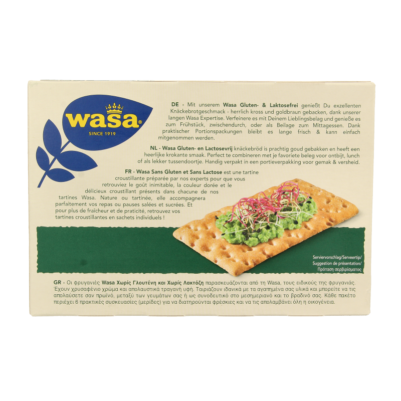 Wasa Knackebrod classic glutenvrij 6 x 40 gram 240 Gram