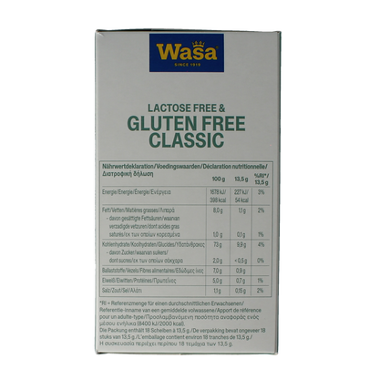 Wasa Knackebrod classic glutenvrij 6 x 40 gram 240.00 Gram