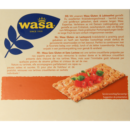 Wasa Knackebrod met sesam en zeezout glutenvrij 240.00 Gram