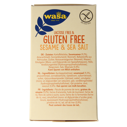 Wasa Knackebrod met sesam en zeezout glutenvrij 240.00 Gram