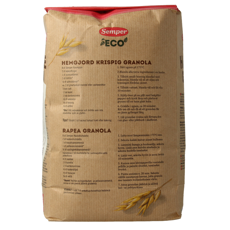 Semper Havermout vlokken glutenvrij bio 1 Kilogram