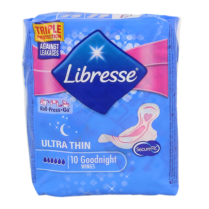 Libresse Ultra thin goodnight wings 10.00 Stuks